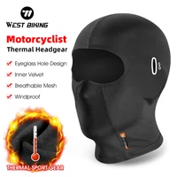 WEST BIKING Winter Motorcycle Fleece Balaclava Mask Men Cycling Caps Running Ski Hiking Hat Bicycle Windproof Thermal Sport Gear 1