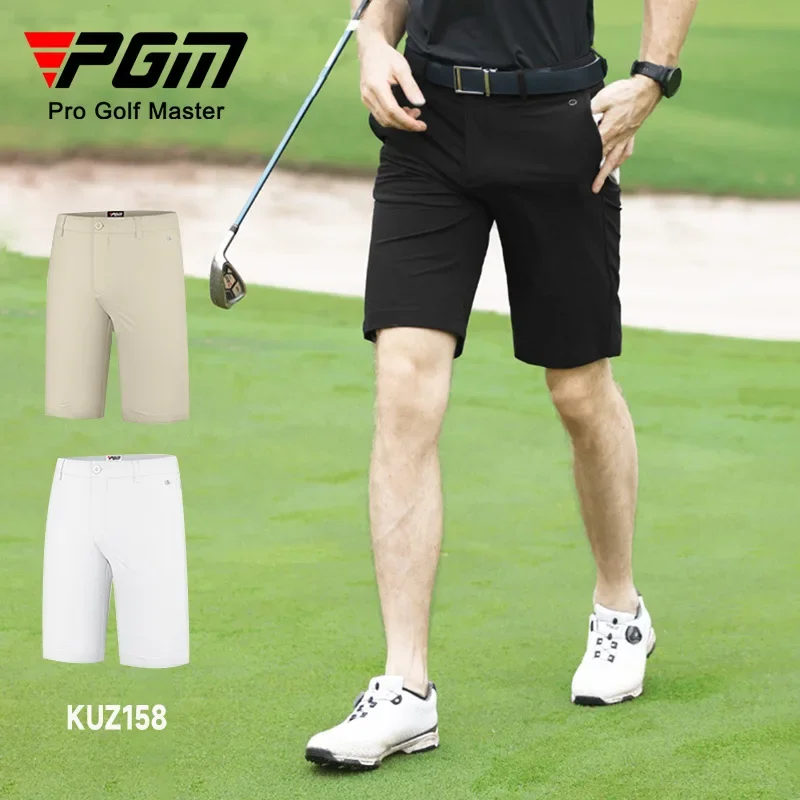 Men Golf Shorts Summer Solid Breathable Comfortable Cotton Casual Sports Wear Gym Trousers for PGM