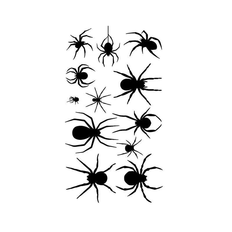 1sheet Halloween Tattoo Sticker Paper Spider Tattoo Sticker Bat Tattoo Sticker 3