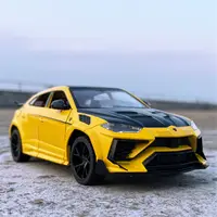 1:24 URUS SUV Alloy Modified Sports Car Model Diecast Metal Off-road Vehicle Model Simulation Sound and Light Childrens Toy Gift 1