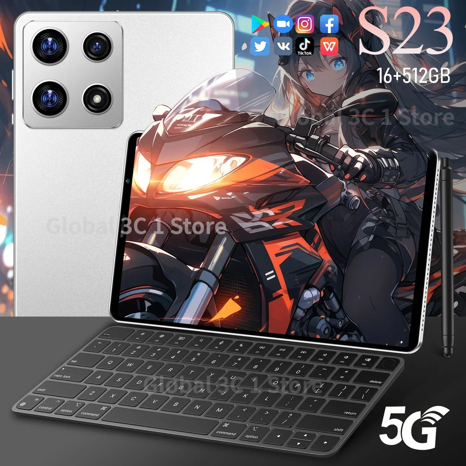 

2024 Global version New Tablet S23 5G unlocked Pad Pro 4G 8 inch HD Mobile Pro Pad Call Tablet 4g Android 12.0 original tablet