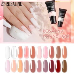 ROSALIND Crystal Poly Nail Gel Semi Permanent Acrylic Liquid Nail Art Hybrid Varnishes Poly Nail Polish Top Base Coat 30/60ml