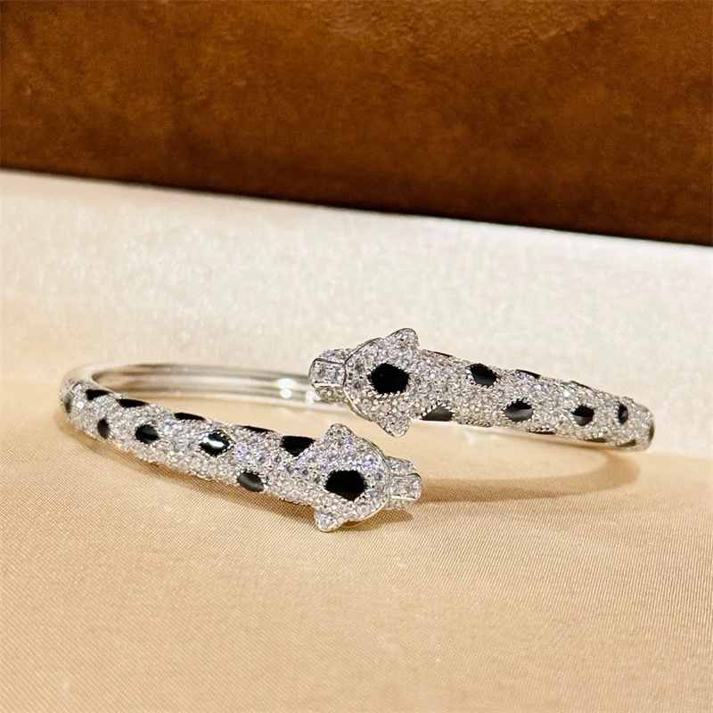Animal Shape Banlge Fashion 925 Sterling Silver Jewelry 3A Cubic Zirconia Party Bangle