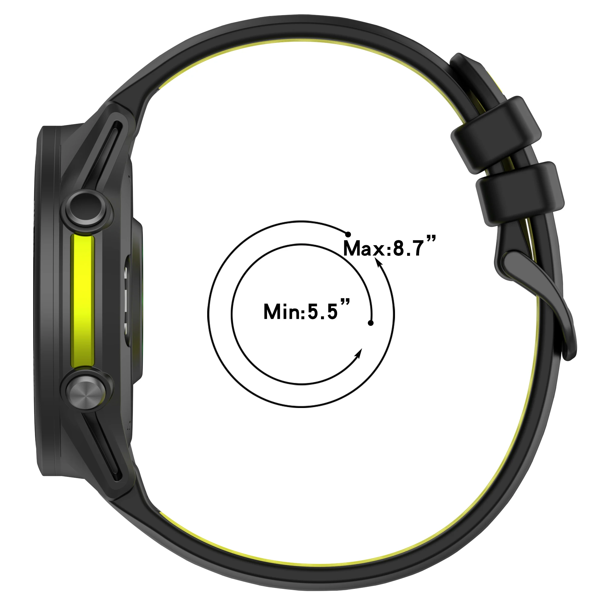 Two-Tone Silicone Sports Wristband - Comfortable Strap for Forerunner Series