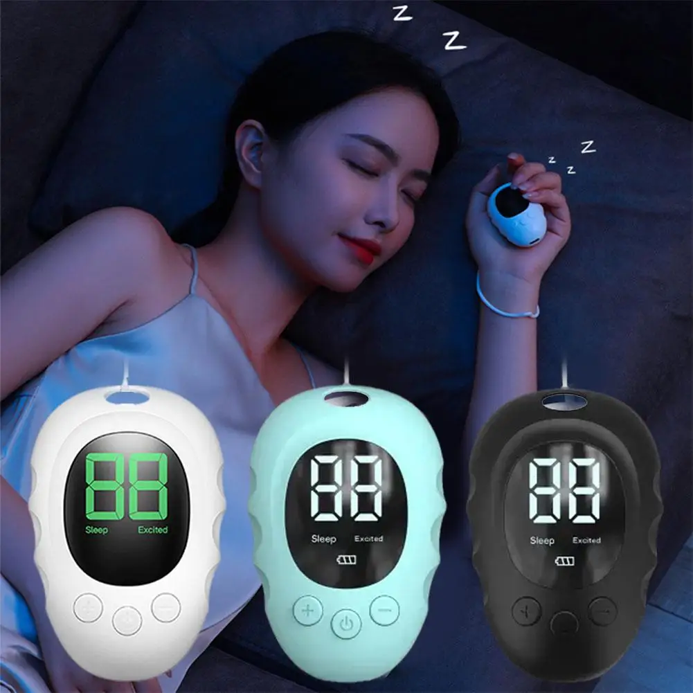 CES Microcurrent Smart Sleep Aid Device 2024 Low Frequency Asleep Fast Insomnia Anxiety Pulse Pressure Massager Therapy Rel S4Z5 schumann wave generator extremely low frequency pulse generator improves sound and helps you sleep fm783 usb cable included