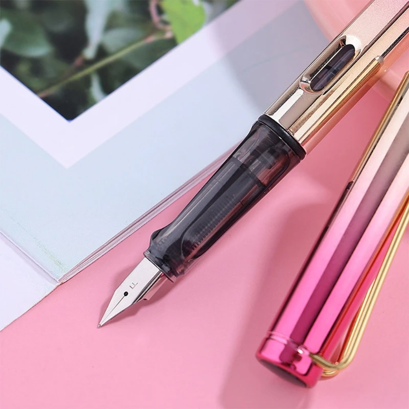 Calligraphy　Piston-Filled　Drawing　Pen　Fine　Supplies　Adult　Pen　Gift　AliExpress　Colors　Metallic　Gradient　Kid　Fountain　Writing　Nib　Ink