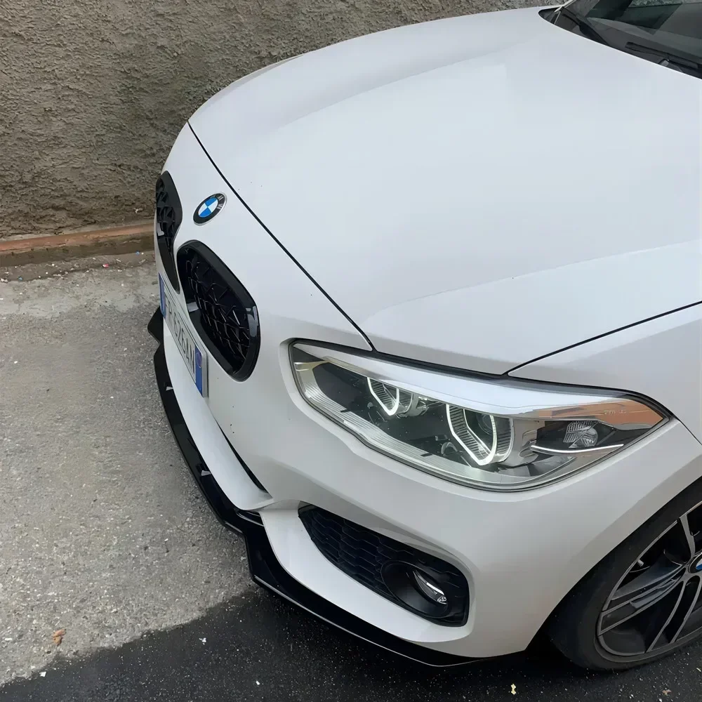 3 PCS BMW F20 F21 LCI Maxton Style Front Bumper Lip Splitter Spoiler 1 Series 118i 120i 120d M135i M140i M-Pack 2015- car accessories double sided adhesive spoiler rear bumper lip car bumper guards
