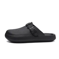 Crestar Summer Women Clogs Slippers Fashion Thick Bottom Mules Sandals Men Waterproof Garden Shoes Adult Adjustable Buckle Shoes 1