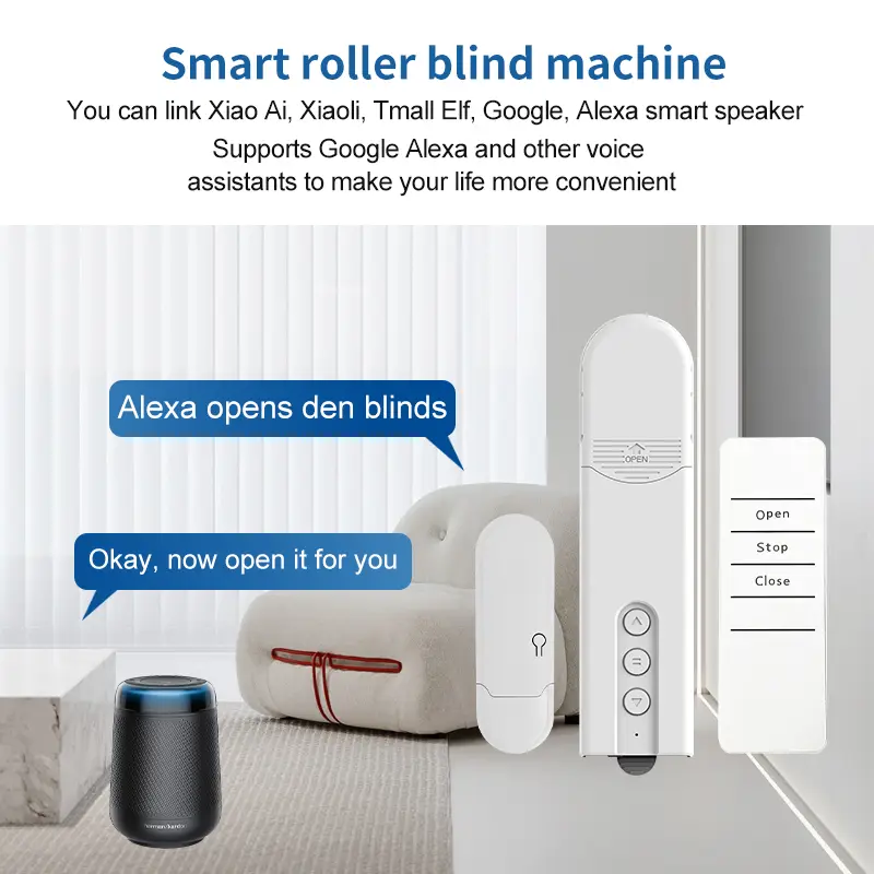 WiFi Electric Blind Roller Motor Silent Motor with Remote APP Voice Control With Alexa Google Home Automation Window Treatments - Image 6