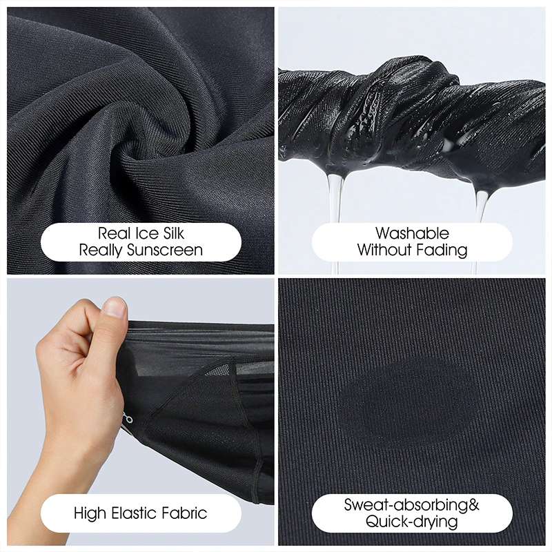 WEST BIKING Sun Protection Cycling Face Cover Bike Motorcycle Ice Silk Full Face Headgear Summer Men's Anti-UV Bicycle Caps