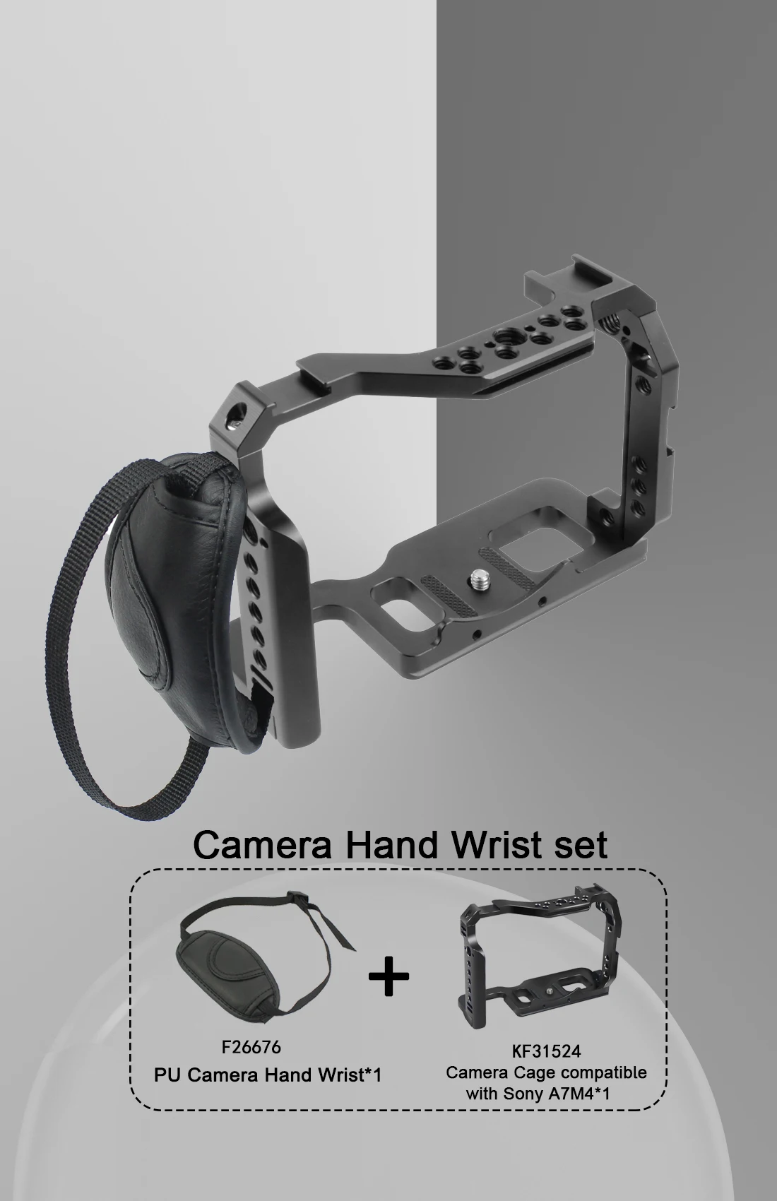 A7M4 A7R4 Camera Full Cage Rig Handle Grip Arca-style Cold Shoe Mount ARRI Locat