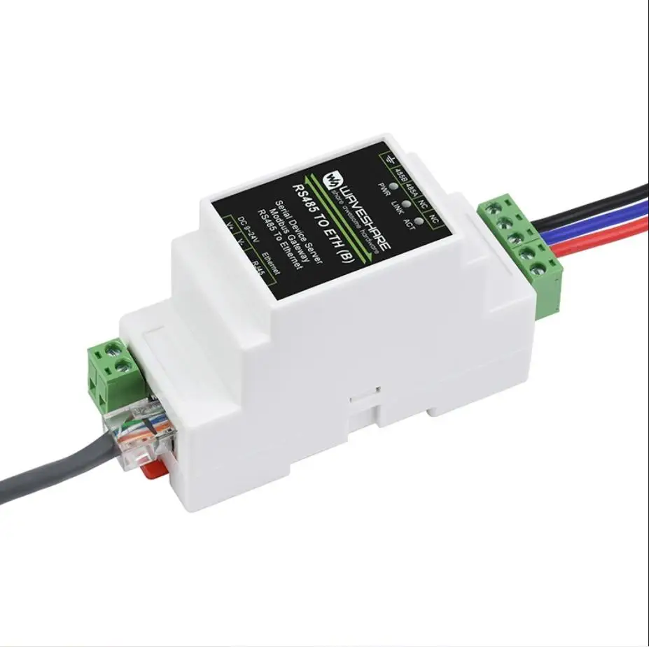 Serial Ethernet Device Server Industrial Modbus MQTT JSON serial server RS485 to RJ45 Ethernet TCP/IP to serial rail-mount support with POE function(optional)