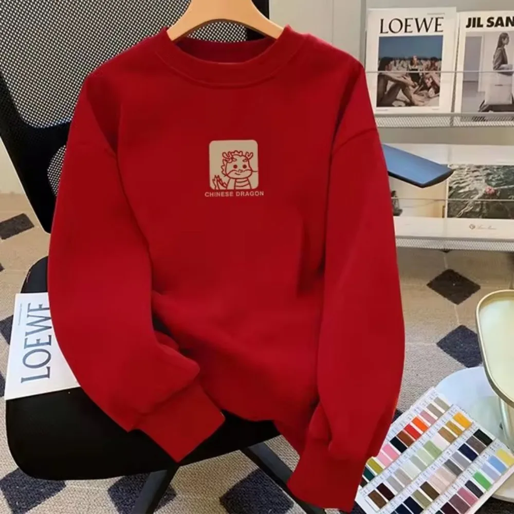 thumbnail image 1 of Sudaderas con capucha de manga larga informales, jerséis de algodón puro con estampado de dibujos animados, sudaderas de cuello redondo a la moda, Otoño e Invierno, 1 of 4