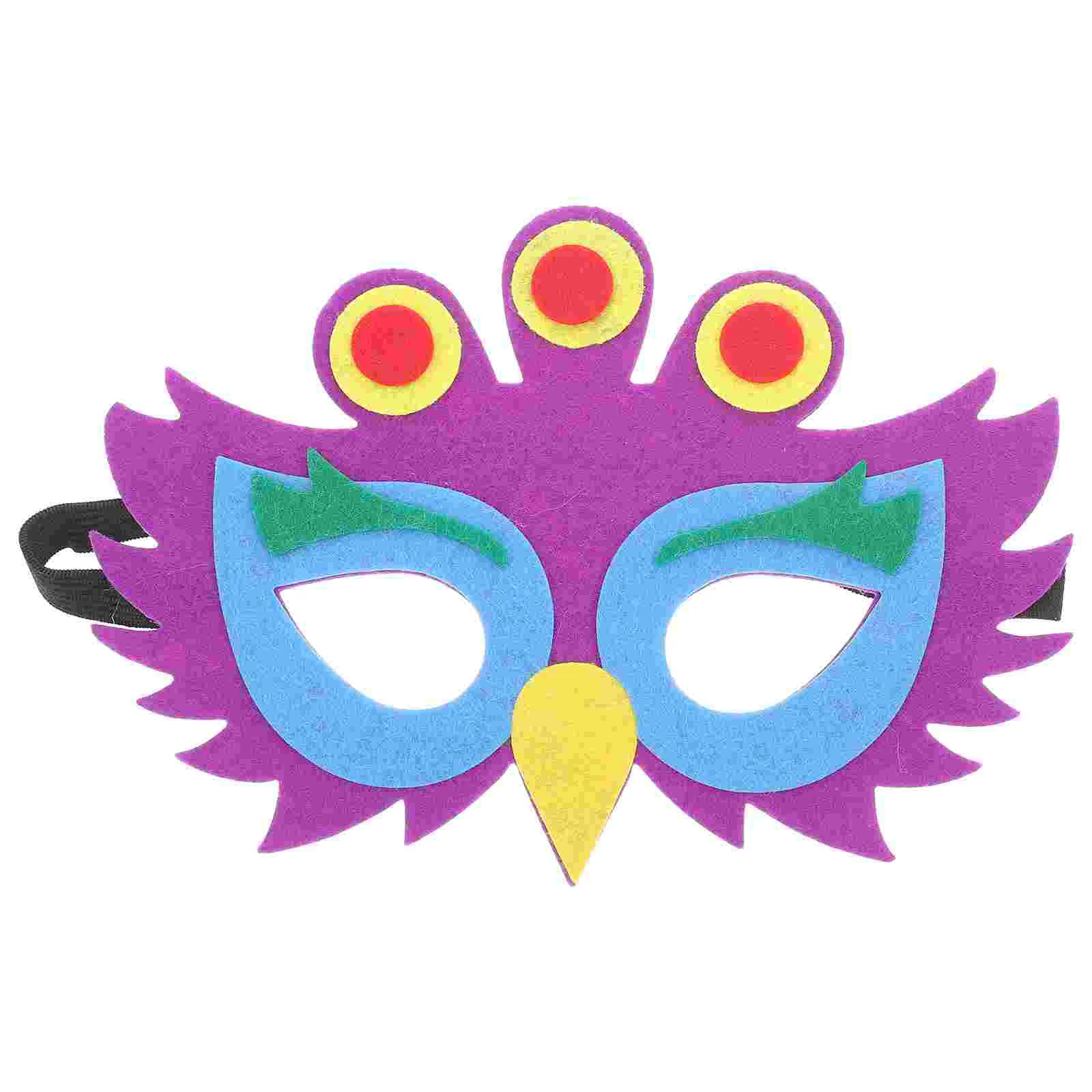

5 Pcs Children's Peacock Mask Felt Animal Themed Masquerade Face Favor Cosplay Halloween Prop Masks for Adorable