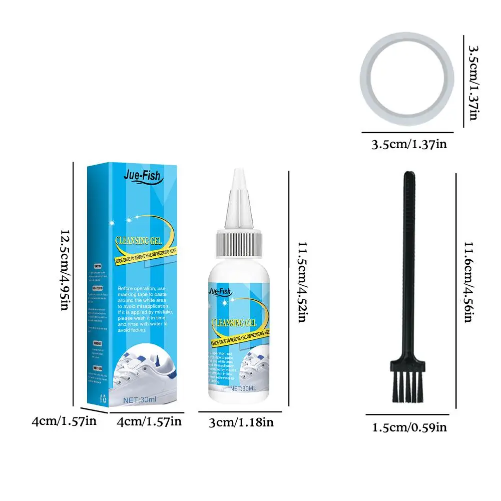 Description Picture 4 of item30ml Shoes Cleaner Kit Removes Shoes Whitening Cleansing Cleaner Dirt Foam Brush Washing Gel With Shoes Cleaning Shoe Machi H6z3