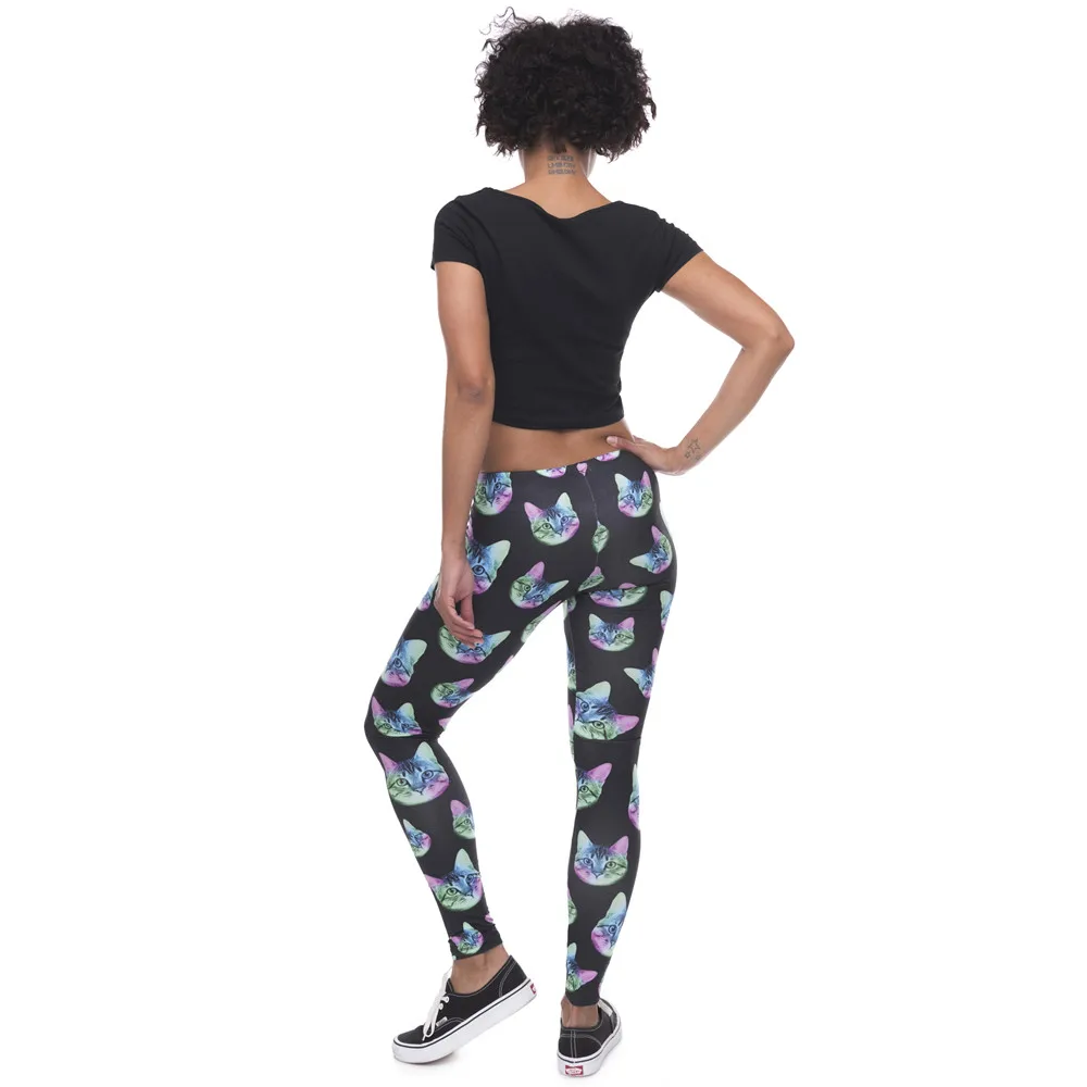 DeanFire Super Soft Stretchy Cats Print Fitness Leggings Sexy Silm Legins Ankle Length Trouser Women Pants