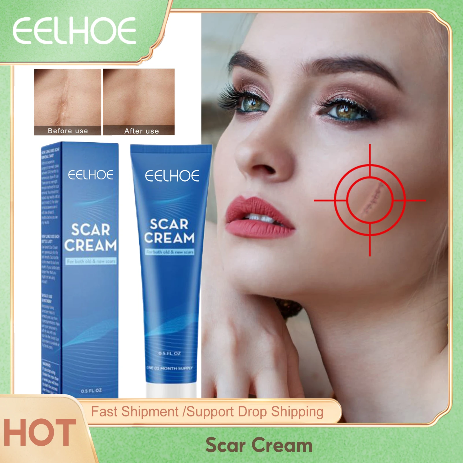 

Scar Removal Cream Repair Burn Surgical Stretch Marks Cesarean Treatment Acne Spots Soothing Remove Old New Skin Care Ointment