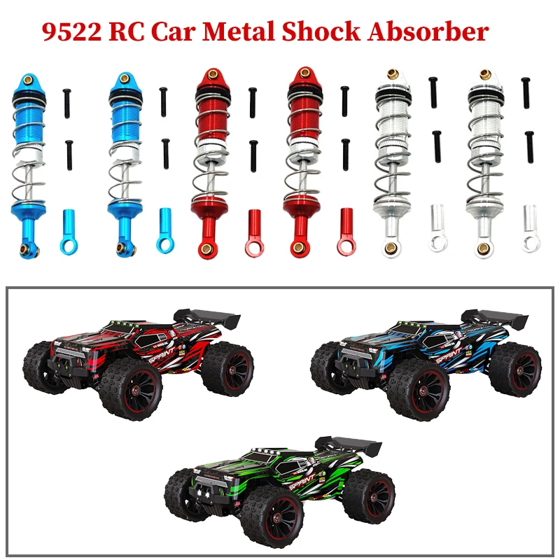 4pcs Metal Upgrade Spring Shock Absorbers for High-Speed 1:16 RC Car