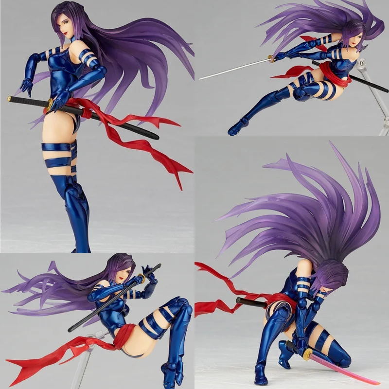 

Hot Toys Classic X-men Psylocke Cartoon Movable Action Figures Model Doll Toys Collectible Desktop Ornaments Birthday Xmas Gifts