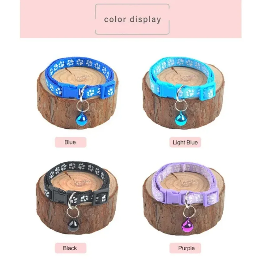 Title 4, Cute Cat Collars With Bell Pendant Adjustable P...