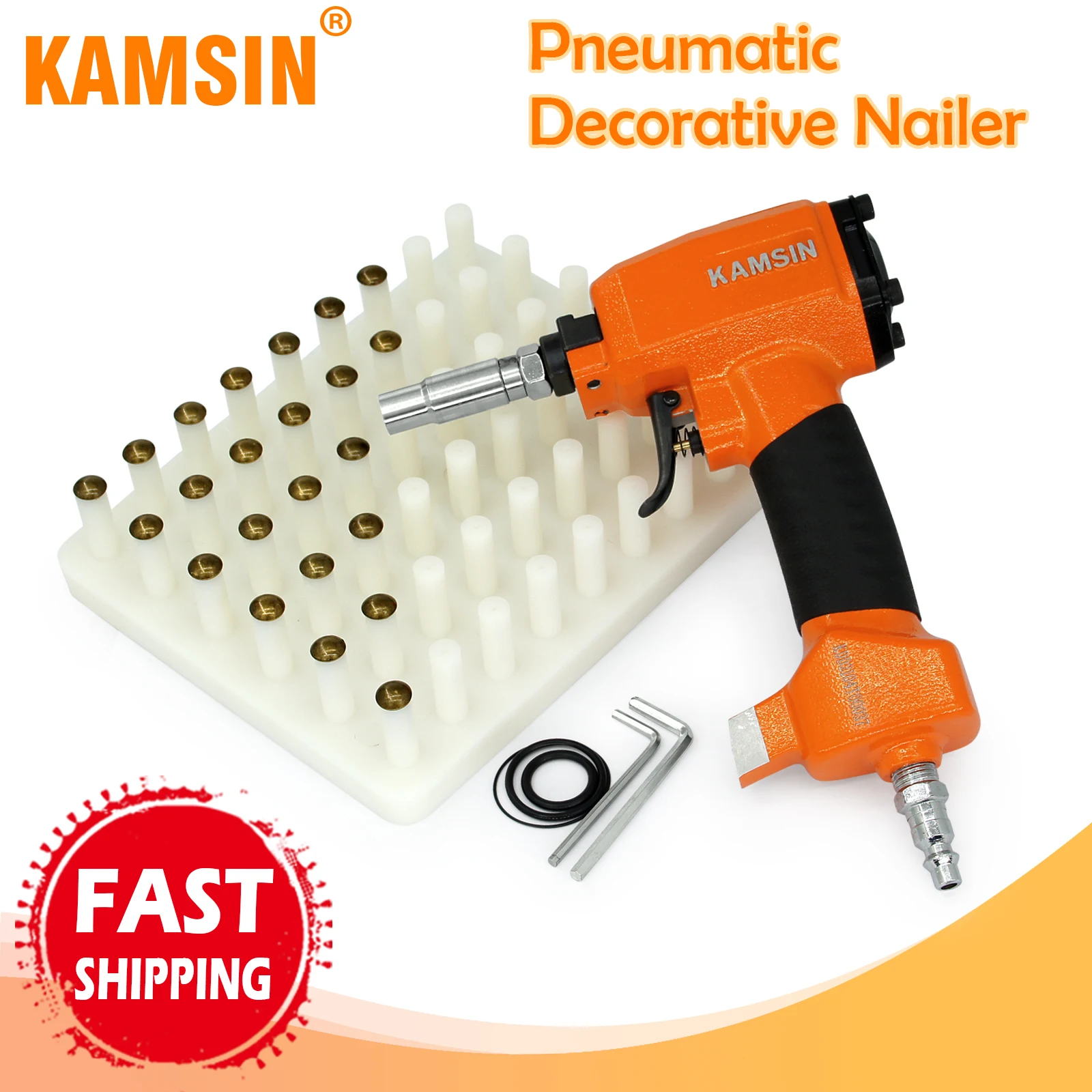 Kamsin 1170 Pneumatic Decorative Nailer With Loading Board, Deco Nailer