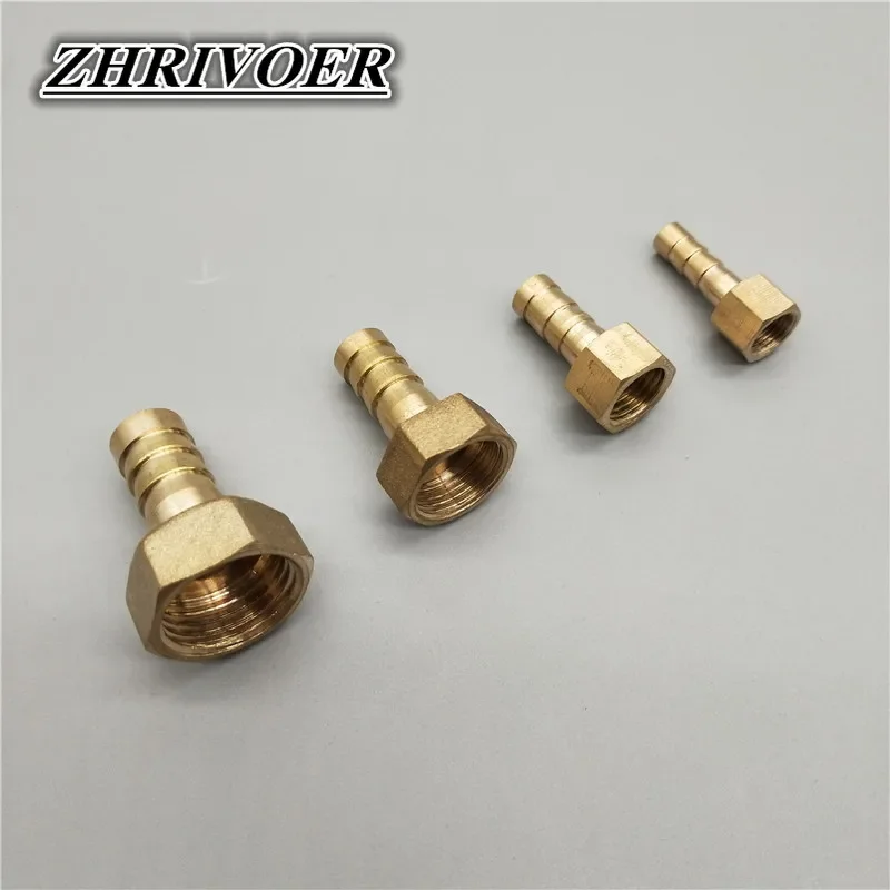 Pipe Fitting Water Pipe Fitting Hose Pipe Fitting Brass Hose Fitting 6/8/10/12/14/16/19mm Barb Tail 1/8" 1/4" 3/8" 1/2" 3/4" 1" BSP Female Thread Copper Connector Coupler Adapter