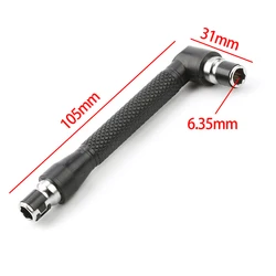 Sleek Black 90° Dual - Ended Hex Screwdriver Bit with Ergonomic Handle (L - shaped screwdriver)