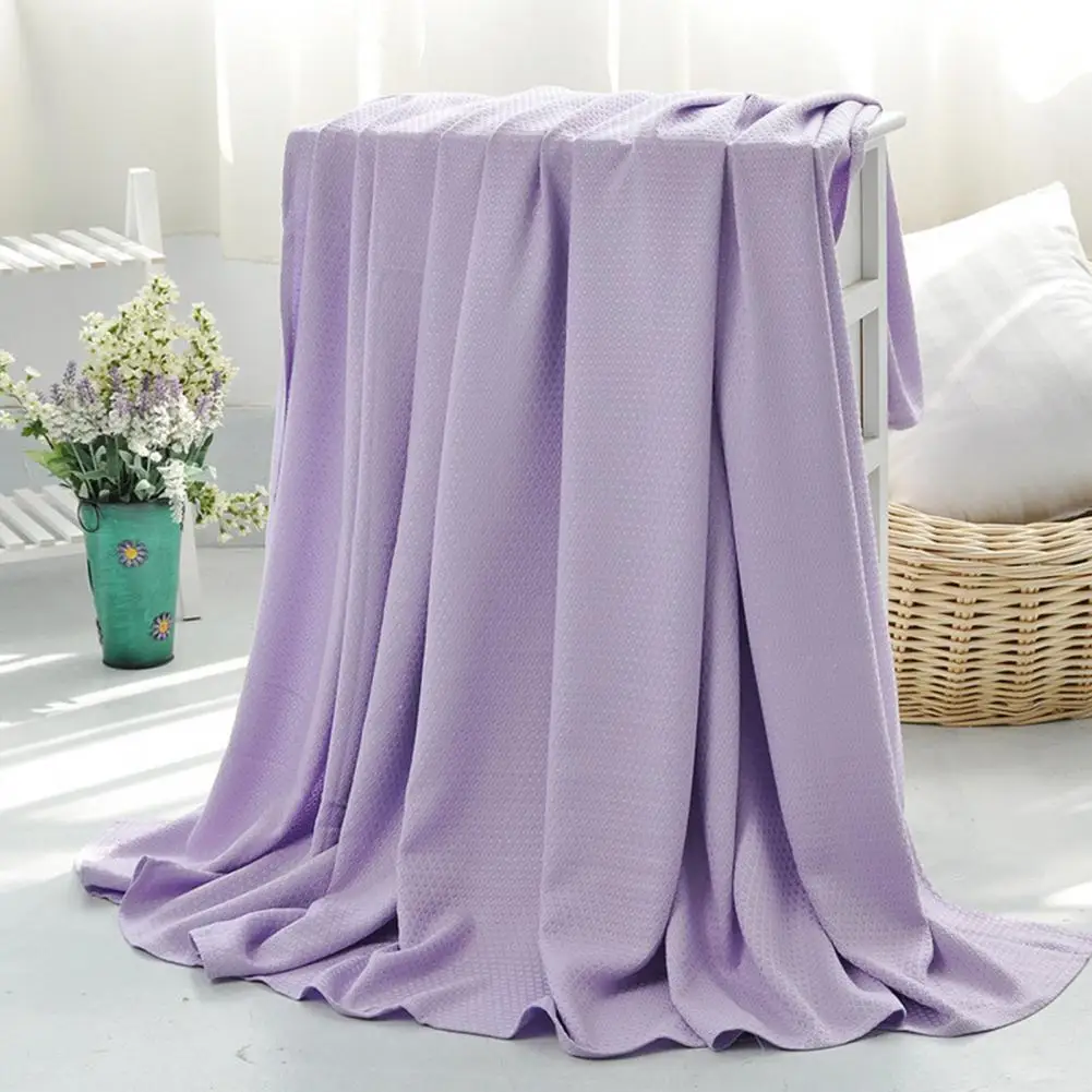 

Lightweight Ice Blanket Super Soft Summer Blanket Breathable Skin-friendly Home Accessory for Cozy Nights Solid Color Washable