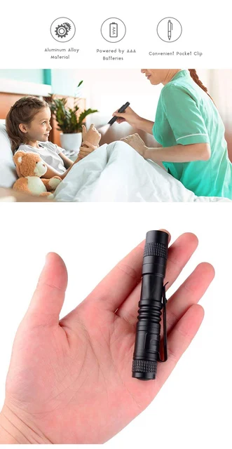 Lampe De Poche Compacte Rechargeable, 5 Modes, Avec Clip, Idéale Pour