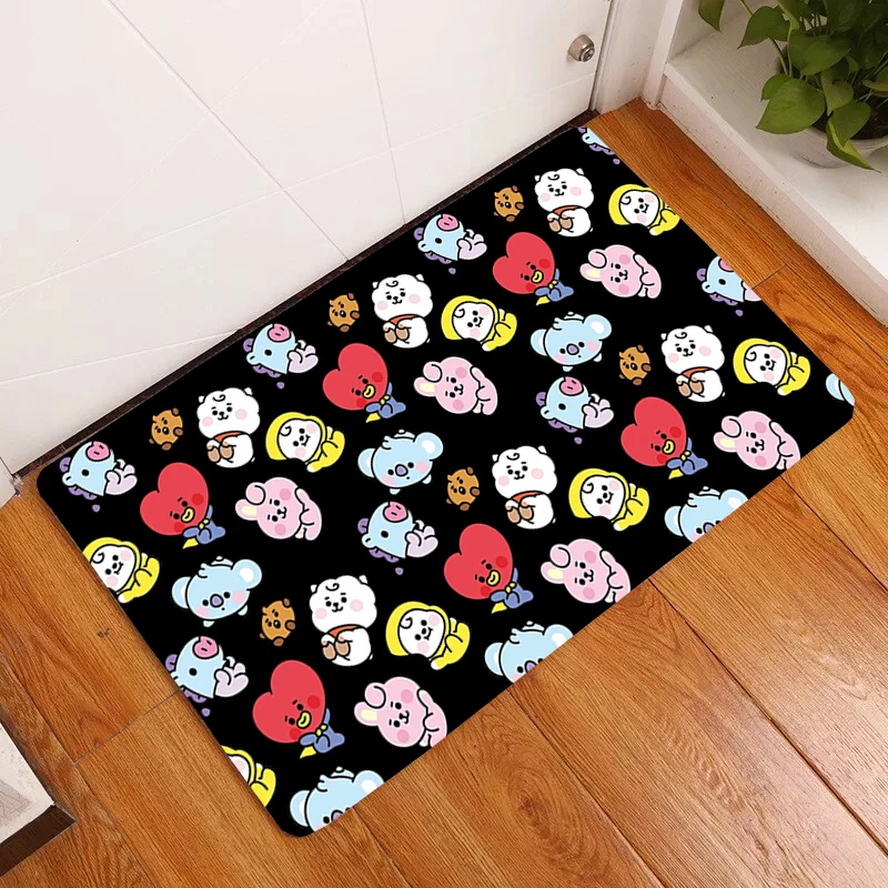BT21 Bathroom Mat Doormat Entrance Door Rug Floor Mats Rugs Aesthetic