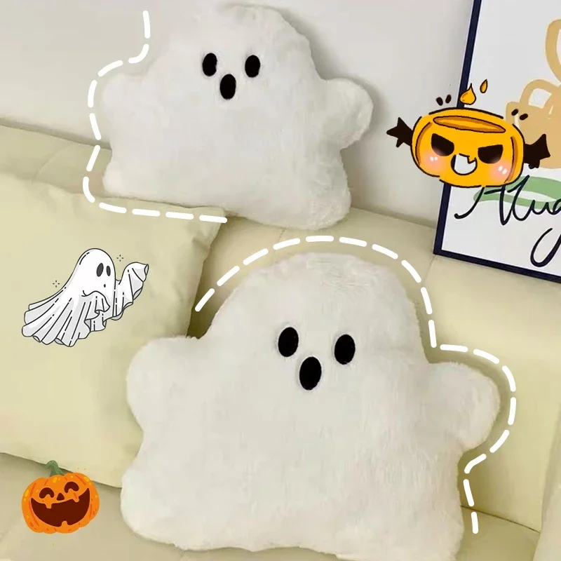 Kawaii Halloween Stuffed Animal Spoofing Ghost Pumpkin Bat Creative Throw Pillow Party Gift Doll Home Bedroom Decoration 2
