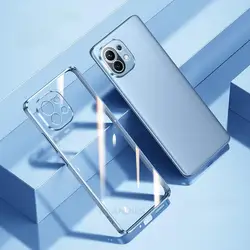 Luxury Plating Bumper Clear Case - Transparent Silicone Cover - mi 11 ultra (Blue)