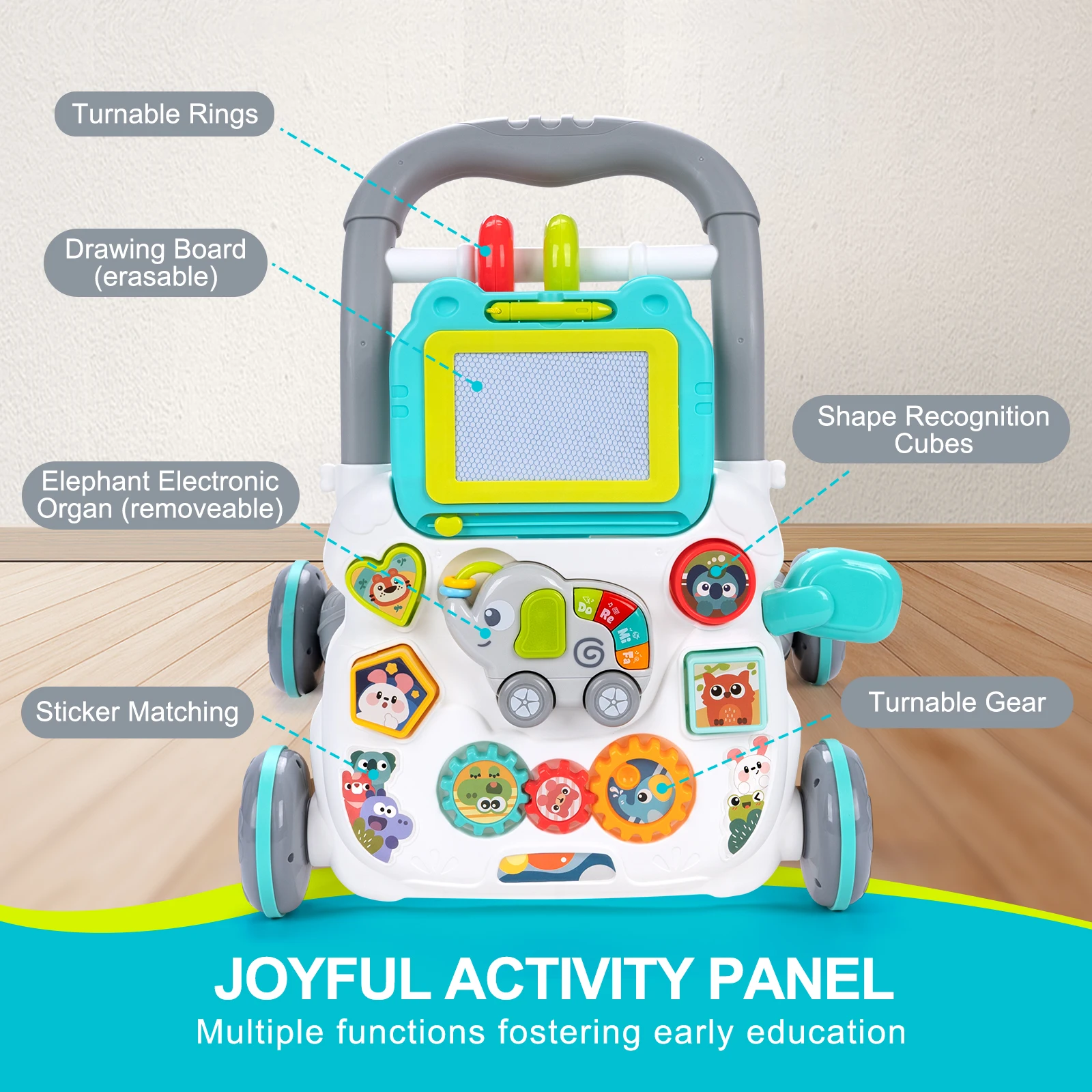 Baby Cartoon Push Walker 4