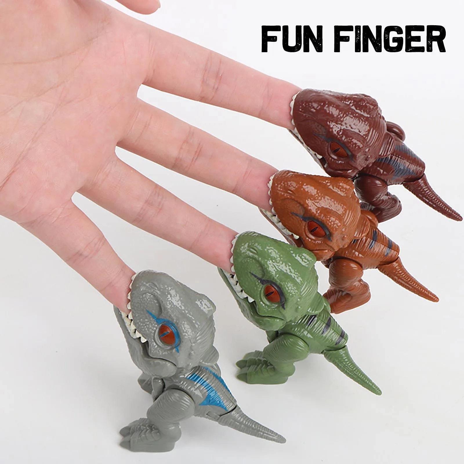  Finger Dinosaurs Fidget Toys Tricky Mosasaur Blue Jurassic World Interactive Biting Hand Creative Dinosaur Child Kids Xmas Gifts 
