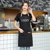 Customized Logo Design Apron Logo Signature Men's Women's Kitchen Aprons Home Chef Baking Clothes Waterproof  with Pockets 1