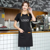 Customized Logo Design Apron Logo Signature Men's Women's Kitchen Aprons Home Chef Baking Clothes Waterproof  with Pockets 1