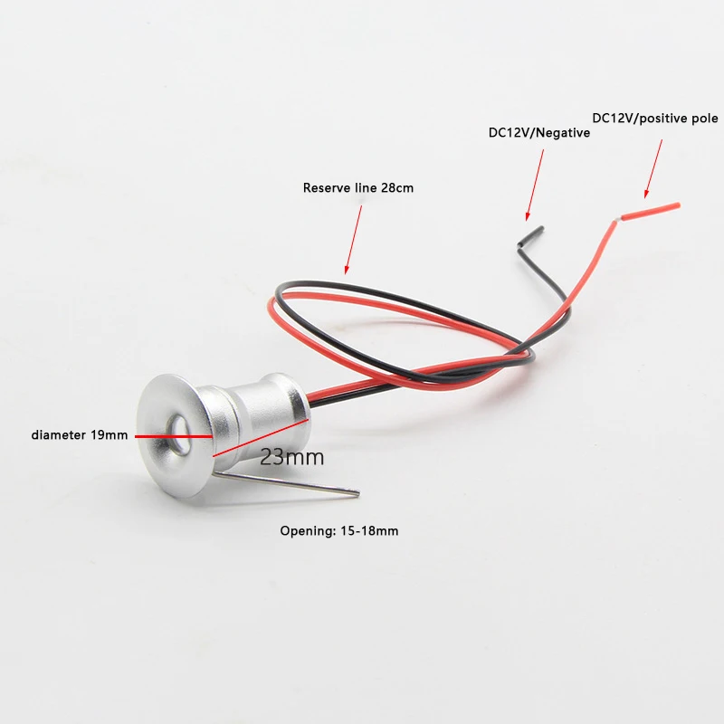 Mini LED Spotlight 12V Dimmable 15mm Cutout Recessed Downlight Ceiling Lamp Showcase Display Lighting Small Spot Light