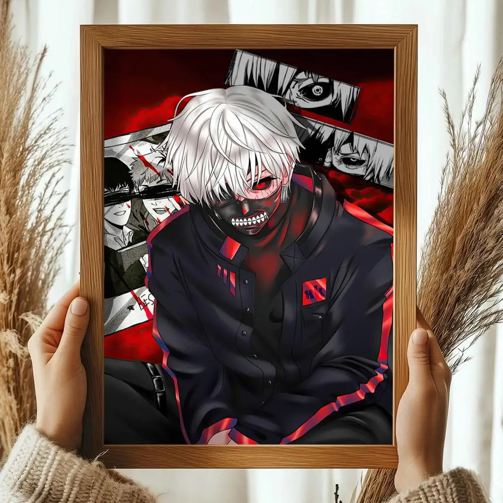 Anime-Inspired Tokyo Ghoul Art Linen Canvas Poster