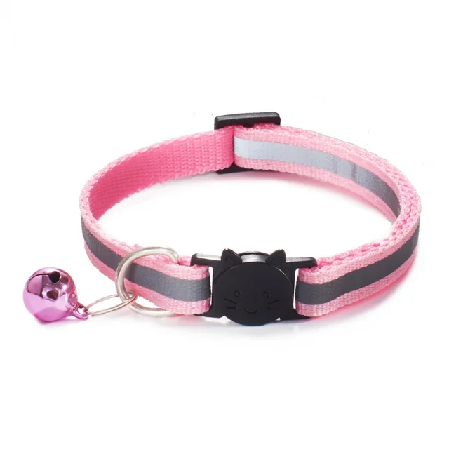 Breakaway Cat Dog Collar Neck Strap Reflective Nylon Kitten Puppy Pet With Colorful Bell Puppy Pet Leash Accessories Safety 5