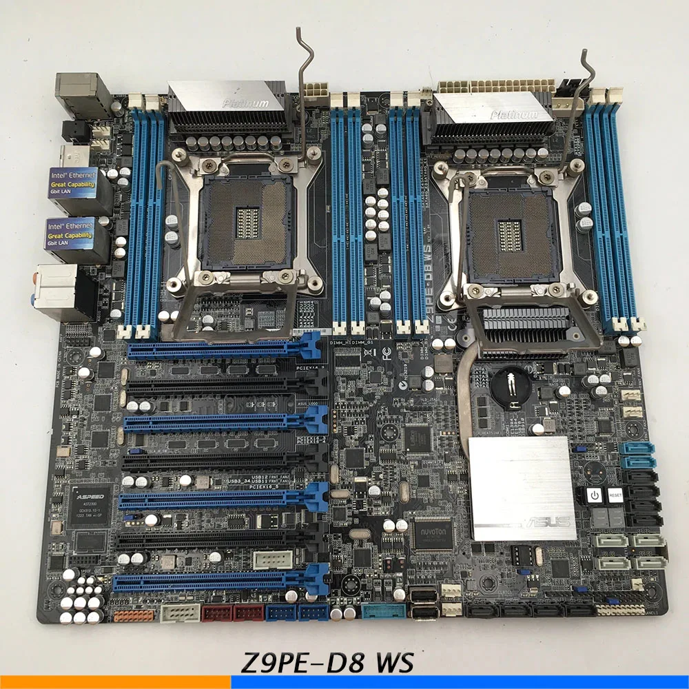 Server Motherboard For Asus For Z9PE D8 WS 14 SATA 7 PCI Ee E5 2696 2680