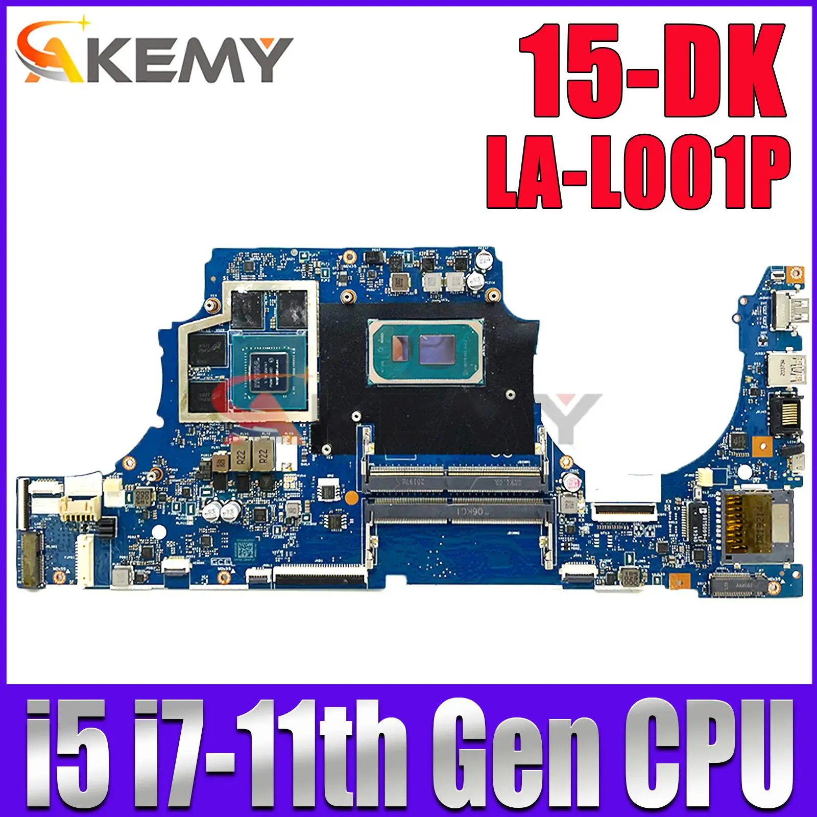 

HPT52 LA-L001P For HP Pavilion 15-DK Laptop Motherboard W/ i5-11300H i7-11370H RTX3050 4G M53283-001 M53284-001 Fully Tested