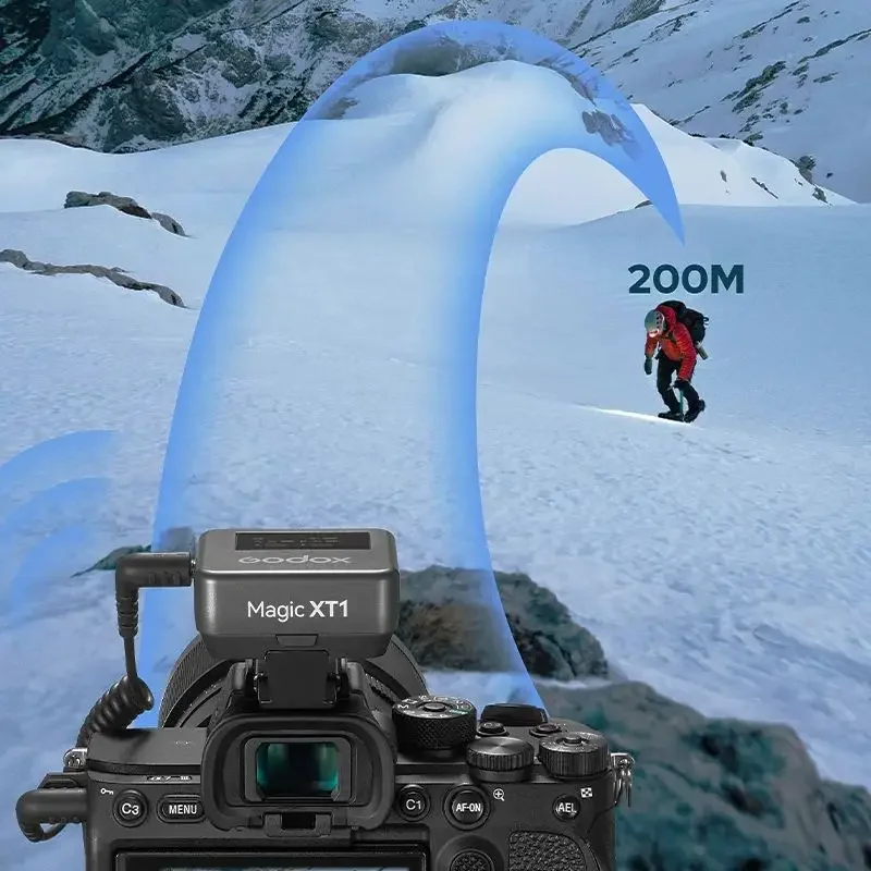 GODOX 매직 XT1 무선 마이크 시스템, 최대 200M LOS 레인지 프로 오디오 트리트먼트, UAC 지지대 디지털 오디오 녹음, 2.4GHz