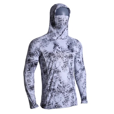 Fishing Clothes Men Hooded Fishing Shirt with Mask UPF50+ UV Neck Gaiter Hoodie  Men Hooded Fishing Shirts Moisture Breathable - AliExpress