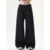 Retro American Straight Leg Original Color Denim Jeans Loose Wide Leg Floor-Length CleanFit Pants for Men And Women