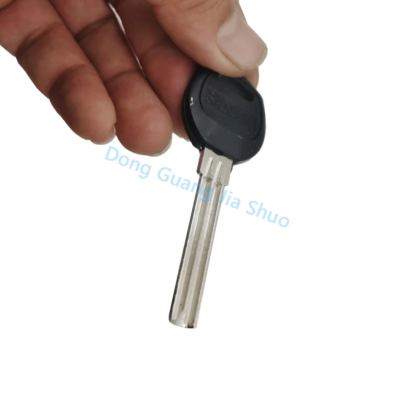 50pcs JS B215 Rubber handle key blank anti-theft door lock key blank straight edge half-crescent
