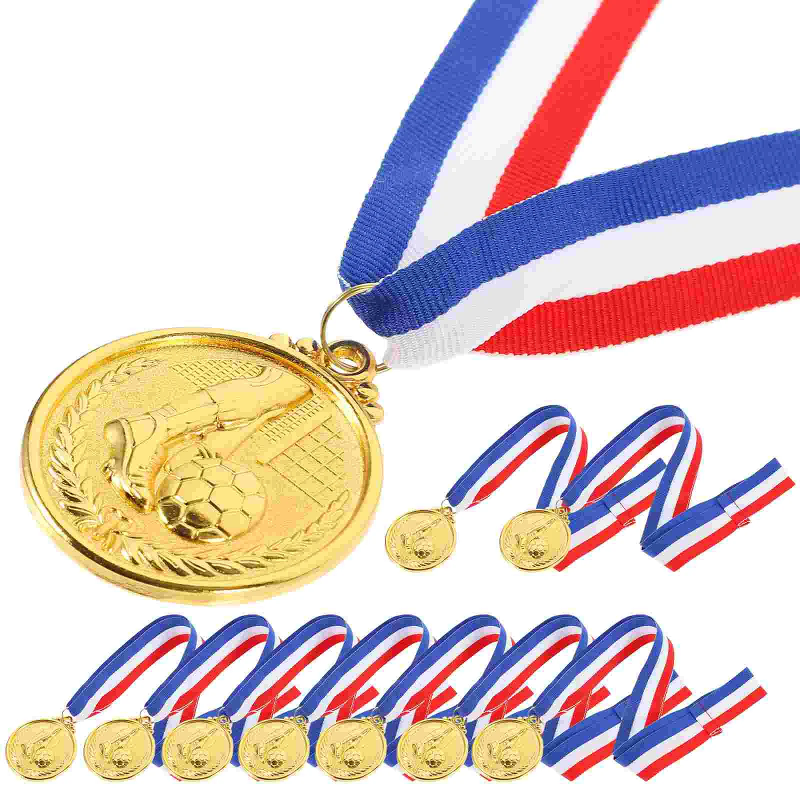 12 Pcs Football Cup Medal Student Awards Medals for Adults Kids Gift Reward Creative Soccer Metals The