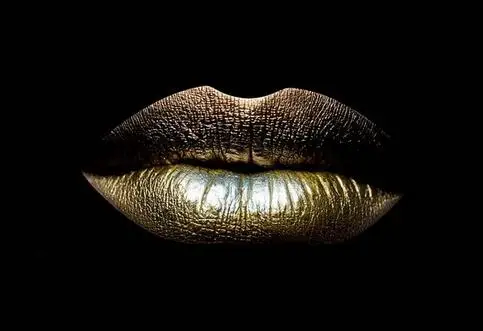

Lot style Choose Gold Lips Gradient Art print Silk poster Home Wall Decor