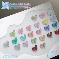 Vendeeni Super Sparkle Unique 24 couleurs réfléchissant Disco Gel vernis TPO HEMA gratuit diamant paillettes Gel vernis à ongles fournitures 6