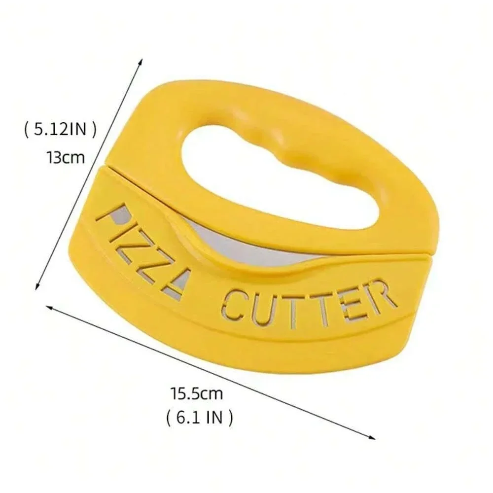 Pizza Cutter With Cover Stainless Steel Pizza Slicing Food Chopper Herb Cheese Knife Cutter Ring For Precise Baking