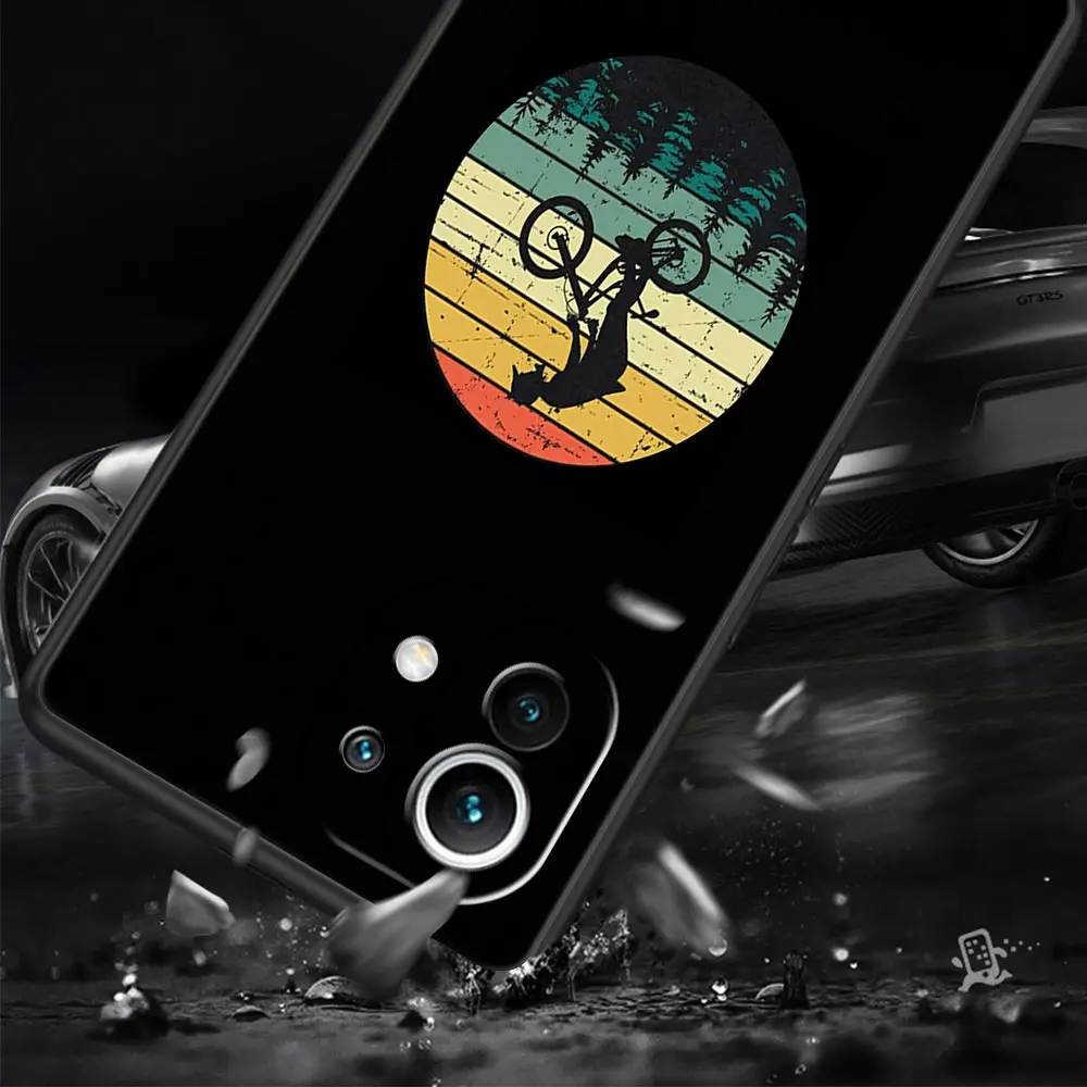 Durable Phone Case with Mountain Bike Design